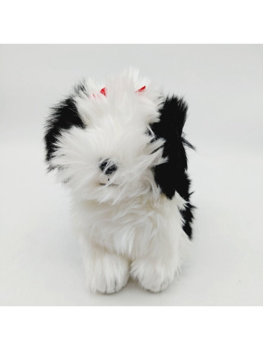 Ty Beanie Babies "Poofie" Plush Puppy Dog Black White 2001